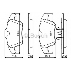 0 986 494 246 BOSCH Комплект тормозных колодок, дисковый тормоз