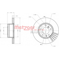 6110461 METZGER Тормозной диск