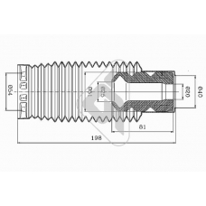 KP095 HUTCHINSON Пылезащитный комплект, амортизатор