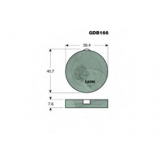 GDB166 TRW Комплект тормозных колодок, дисковый тормоз