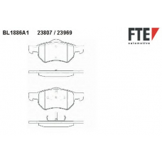 BL1886A1 FTE Комплект тормозных колодок, дисковый тормоз