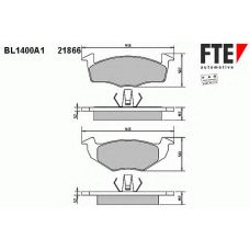 BL1400A1 FTE Комплект тормозных колодок, дисковый тормоз