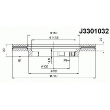 J3301032 NIPPARTS Тормозной диск