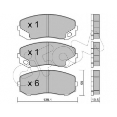 822-910-0 CIFAM Комплект тормозных колодок, дисковый тормоз