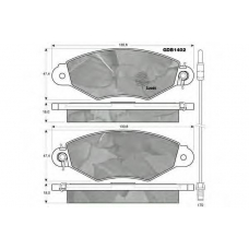 GDB1402 TRW Комплект тормозных колодок, дисковый тормоз