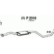 P2310 FENNO Средний глушитель выхлопных газов