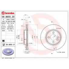 09.8655.20 BREMBO Тормозной диск