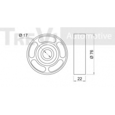 SK008539R SK Натяжной ролик, ремень грм