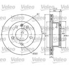 187041 VALEO Тормозной диск