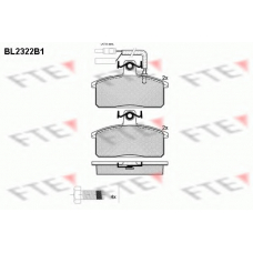 BL2322B1 FTE Комплект тормозных колодок, дисковый тормоз