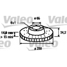 186788 VALEO Тормозной диск