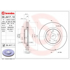 09.A417.11 BREMBO Тормозной диск