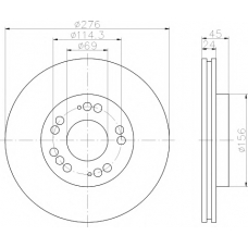 8DD 355 108-741 HELLA PAGID Тормозной диск