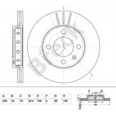 BR 317 VA100 BRECK Тормозной диск