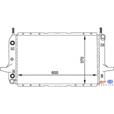 8MK 376 720-621 HELLA Радиатор, охлаждение двигателя