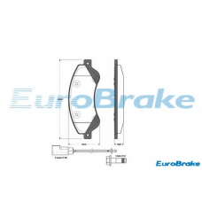 5501222564 EUROBRAKE Комплект тормозных колодок, дисковый тормоз