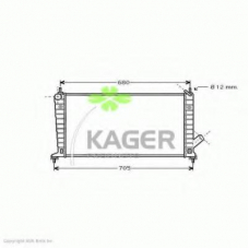 31-3110 KAGER Радиатор, охлаждение двигателя