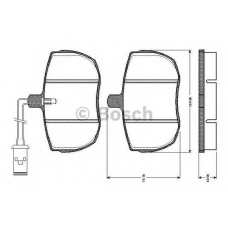 0 986 TB2 060 BOSCH Комплект тормозных колодок, дисковый тормоз