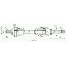 DRS6231.00 OPEN PARTS Приводной вал