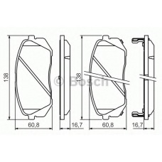 0 986 494 422 BOSCH Комплект тормозных колодок, дисковый тормоз