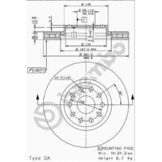 09.9632.14 BREMBO Тормозной диск