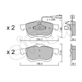 822-824-1 CIFAM Комплект тормозных колодок, дисковый тормоз