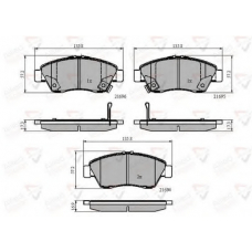 ADB32009 COMLINE Комплект тормозных колодок, дисковый тормоз