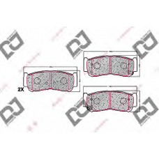 BP1619 DJ PARTS Комплект тормозных колодок, дисковый тормоз