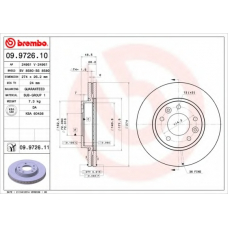 09.9726.10 BREMBO Тормозной диск