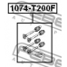 1074-T200F FEBEST Направляющий болт, корпус скобы тормоза