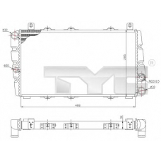 732-0001 TYC Радиатор, охлаждение двигателя