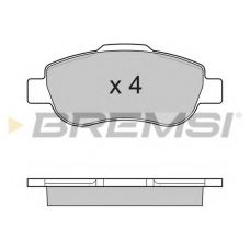 BP3178 BREMSI Комплект тормозных колодок, дисковый тормоз