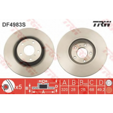 DF4983S TRW Тормозной диск