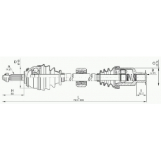 DRS6262.00 OPEN PARTS Приводной вал