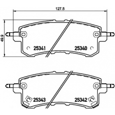 8DB 355 019-541 HELLA PAGID Комплект тормозных колодок, дисковый тормоз