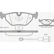 8110 11899 TRIDON Brake pads - rear