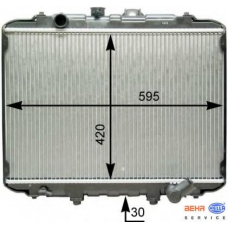 8MK 376 762-381 HELLA Радиатор, охлаждение двигателя