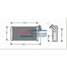 1591501 KUHLER SCHNEIDER Теплообменник, отопление салона