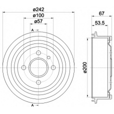 8DT 355 301-171 HELLA PAGID Тормозной барабан