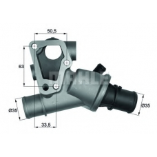 TI 83 80D MAHLE Термостат, охлаждающая жидкость