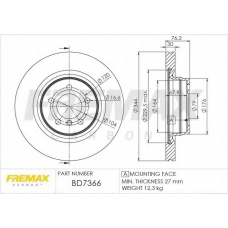 BD-7366 FREMAX Тормозной диск