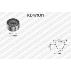 KD470.01 SNR Комплект ремня грм