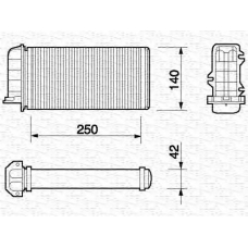 350218059000 MAGNETI MARELLI Теплообменник, отопление салона