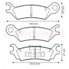 572369B BENDIX Комплект тормозных колодок, дисковый тормоз