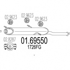 01.69550 MTS Глушитель выхлопных газов конечный