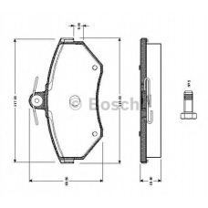 0 986 TB2 311 BOSCH Комплект тормозных колодок, дисковый тормоз