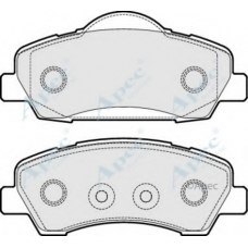 PAD1937 APEC Комплект тормозных колодок, дисковый тормоз