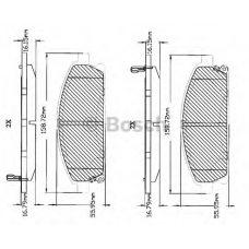 F 03B 150 044 BOSCH Комплект тормозных колодок, дисковый тормоз