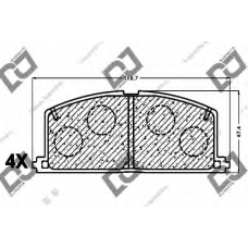 BP1003 DJ PARTS Комплект тормозных колодок, дисковый тормоз