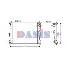 070067N AKS DASIS Радиатор, охлаждение двигателя